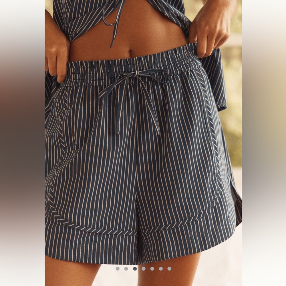 Lyrebird Cotton Pinstripe Short
